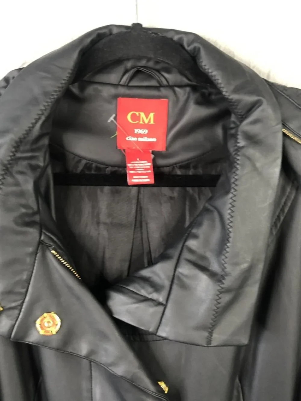 Ciao Milano Coat Women L Black Softshell Hooded Rock Punk Preppy Dark Whimsigoth